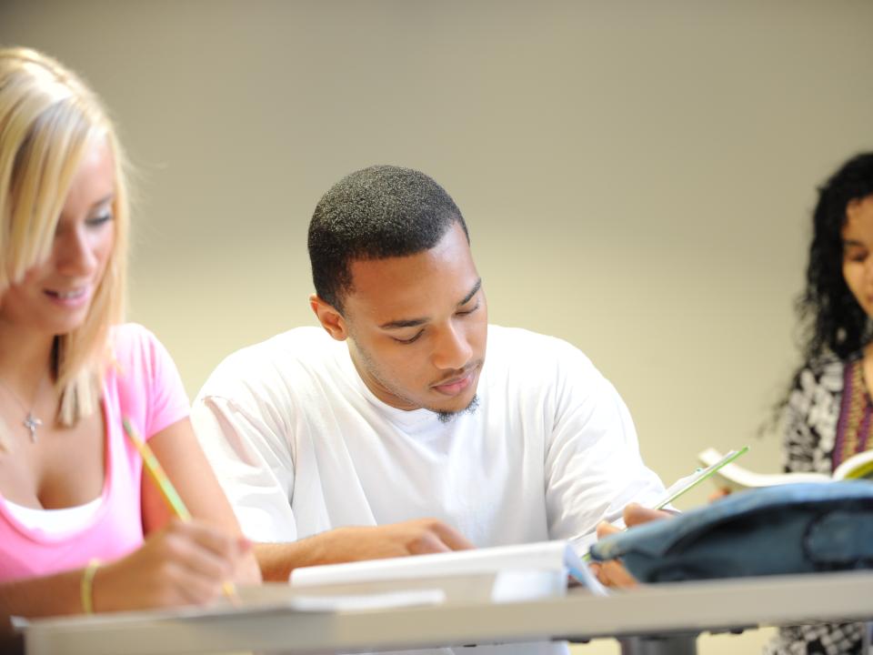 Students in classroom studying