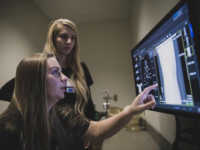 Student identifies issues with x-rays.