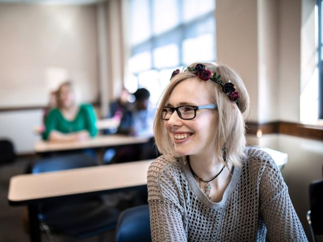 GRCC student in classroom